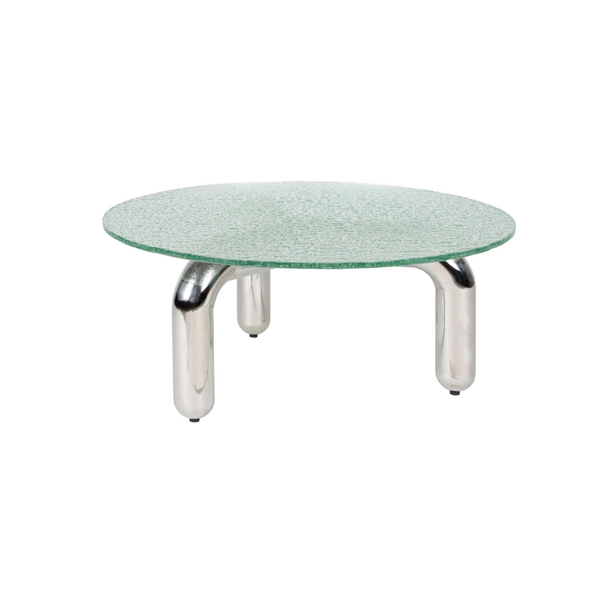 COUCHTISCH Marly Rund 60 cm Silber - Silberfarben, Glas (80/80/33.5cm) - Dutchbone