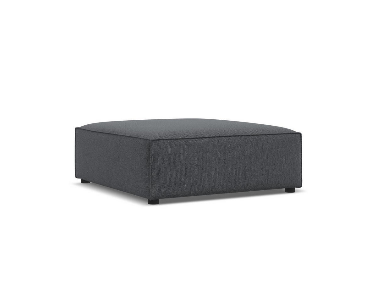 POUF Jodie aus strukturiertem Stoff dunkelgrau - Dunkelgrau, Textil (80/40/102cm) - Micadoni