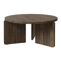 COUCHTISCH Preffines Holzoptik Nussbaum Wisconsin 85 cm - Dunkelbraun, Holzwerkstoff (88.5/88.5/40.5cm) - Selsey