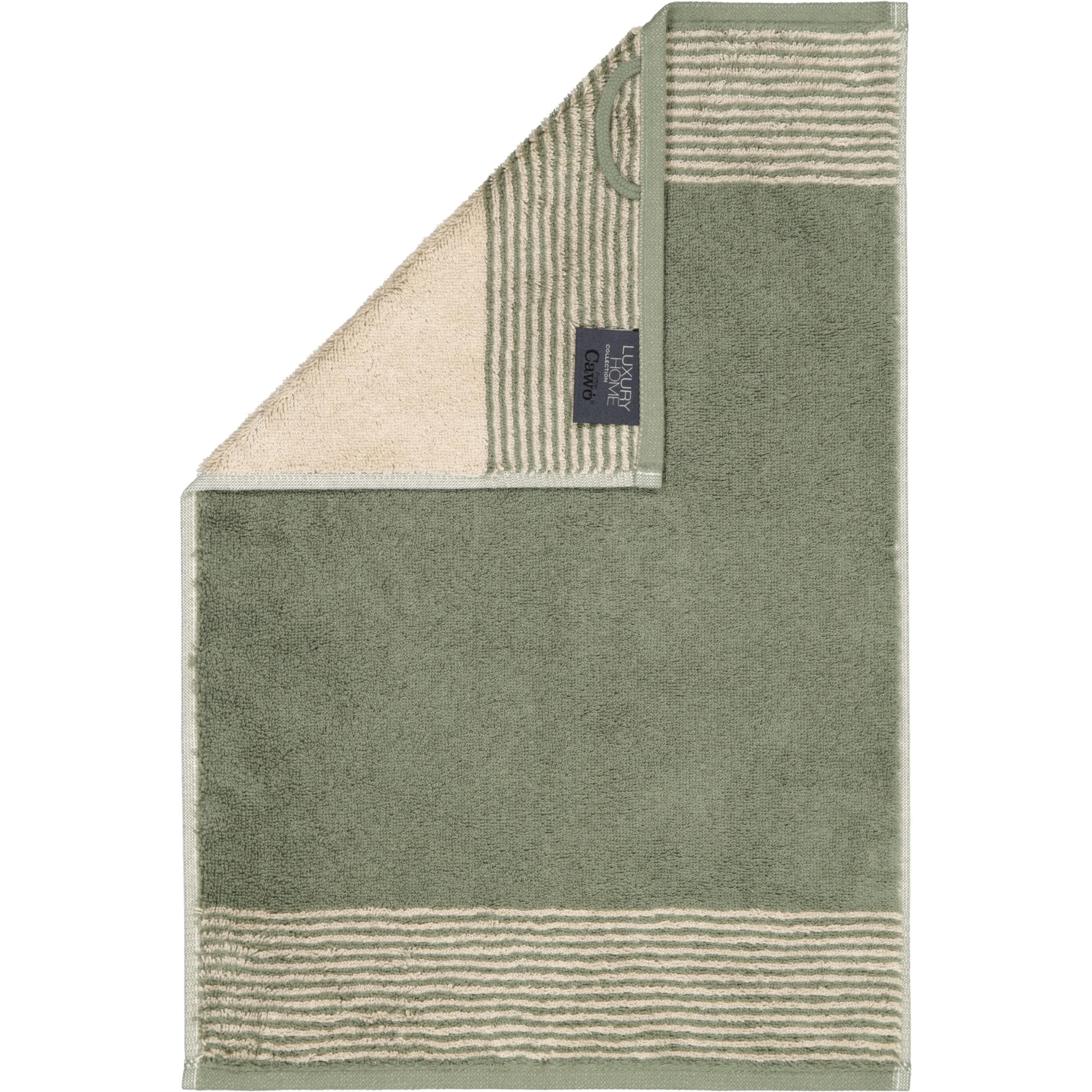 HANDTÜCHER LUXURY HOME TWO-TONE 590 FIELD - 34 - Grün, Textil (30/50cm) - Cawoe