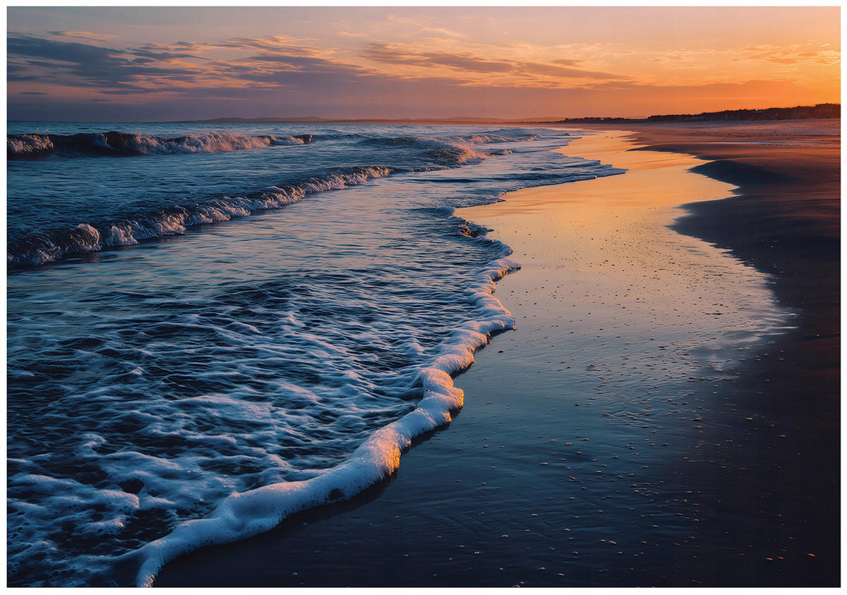 FOTOTAPETE Strand Meer Blau 400x280 cm - Multicolor, Papier (400/280cm) - Wallarena