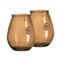 WINDLICHTER Marokko braun 23,5 cm 2er Set - Braun, Glas (18/23.5/18cm) - Ritzenhoff Breker