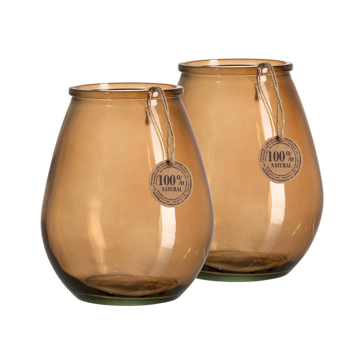 WINDLICHTER Marokko braun 23,5 cm 2er Set - Braun, Glas (18/23.5/18cm) - Ritzenhoff Breker