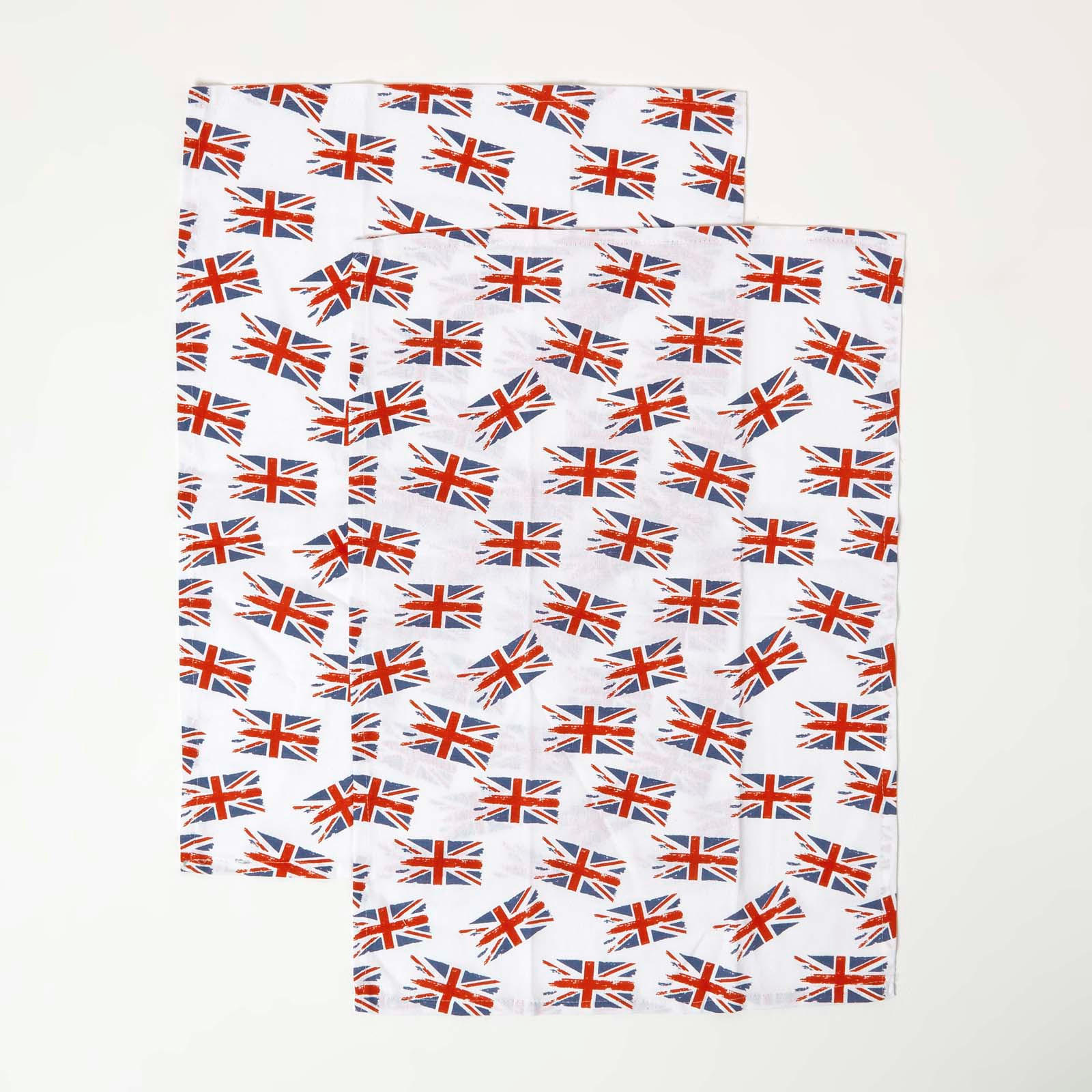 GESCHIRRTÜCHER-SET Union Jack 2-teilig, 100% Baumwolle - Multicolor, Textil (45/65cm) - Homescapes