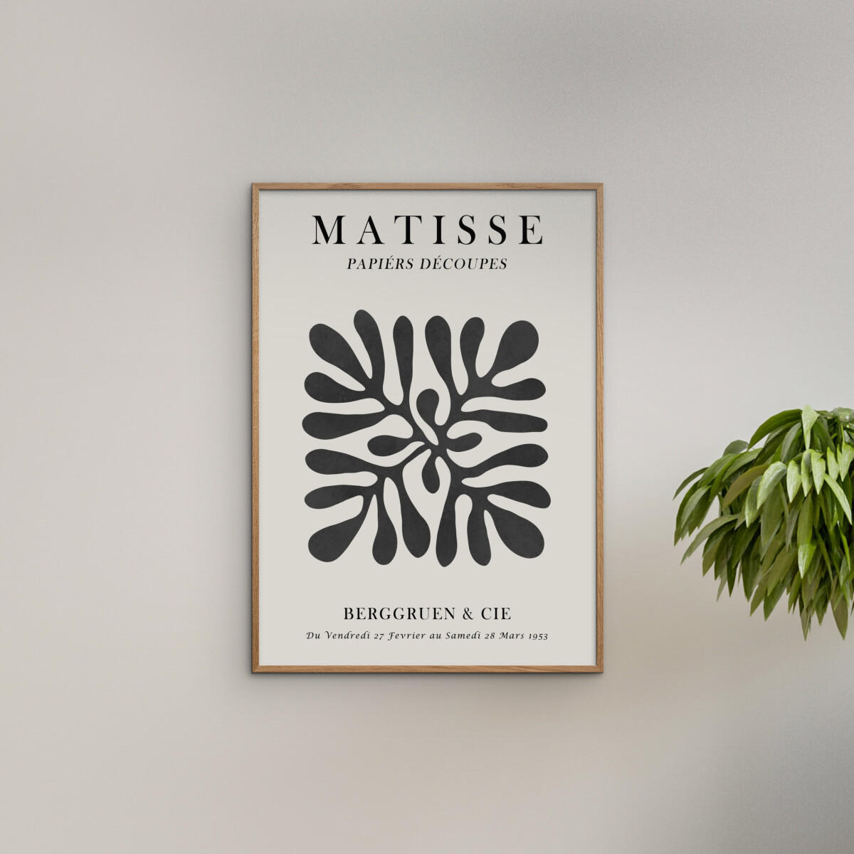 POSTER mit Rahmen Vitor Costa - Matisse floral Poster 1 - Eichefarben/Schwarz, Holz/Papier (30/40cm) - Poster&Frame
