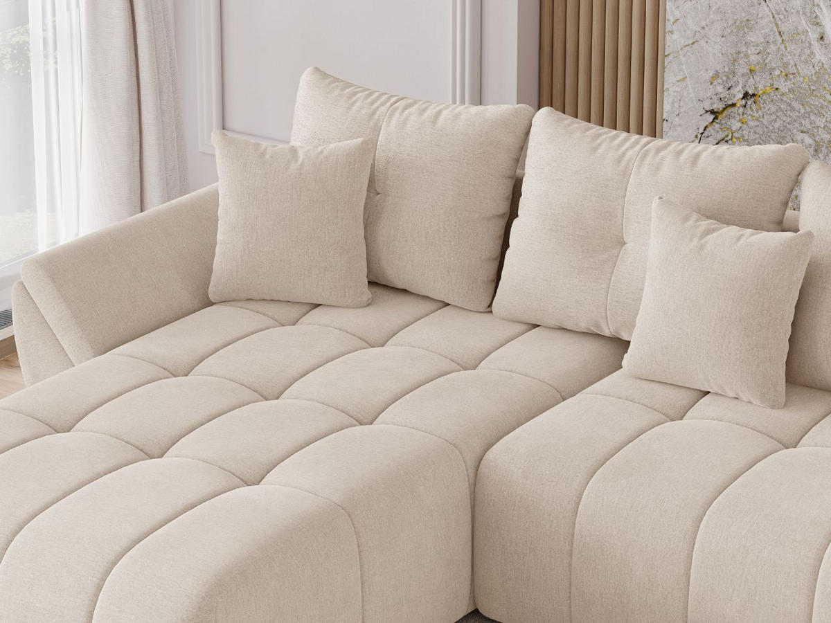 ECKSOFA Decor U Beige - Beige, Holz/Textil (382/192cm) - Graingold