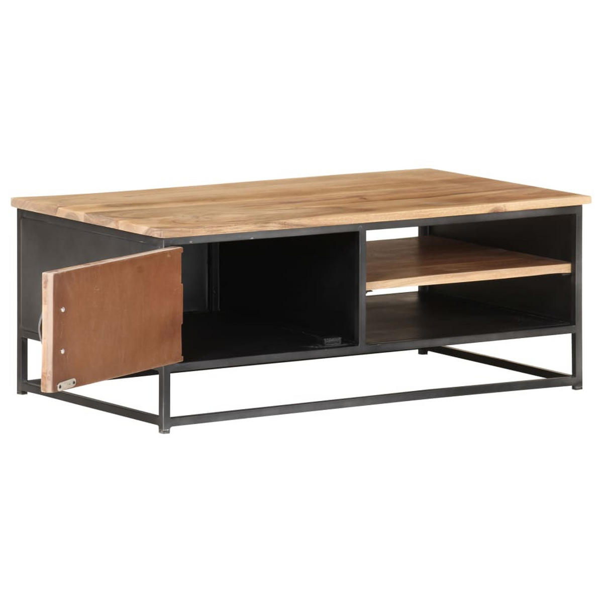 COUCHTISCH 90x50x35 cm Massivholz Akazie - Braun, Holz (90/50/35cm) - furnicato