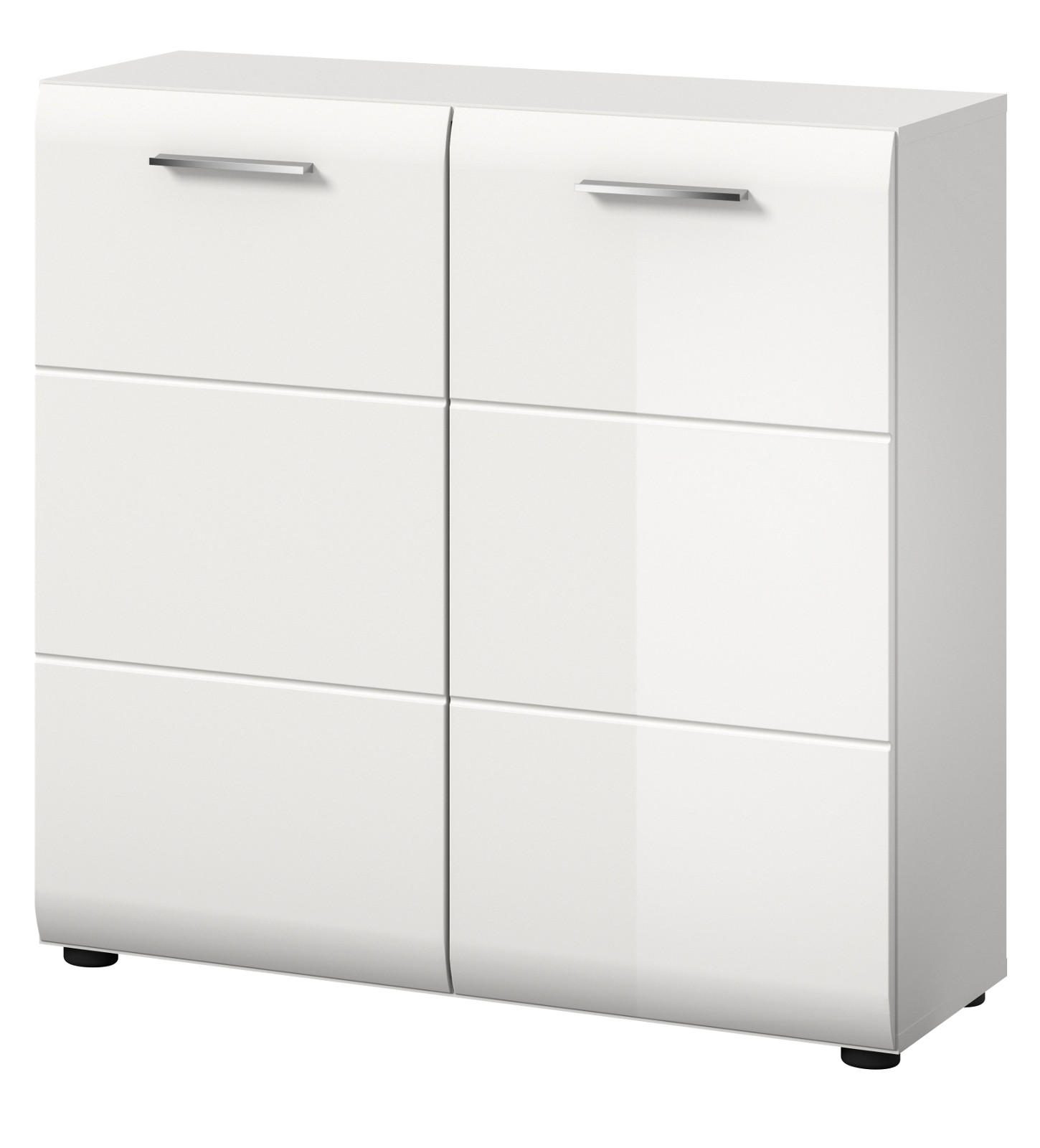 Inn.Furn Kommode Weiß Hochglanz 80x81x34 cm