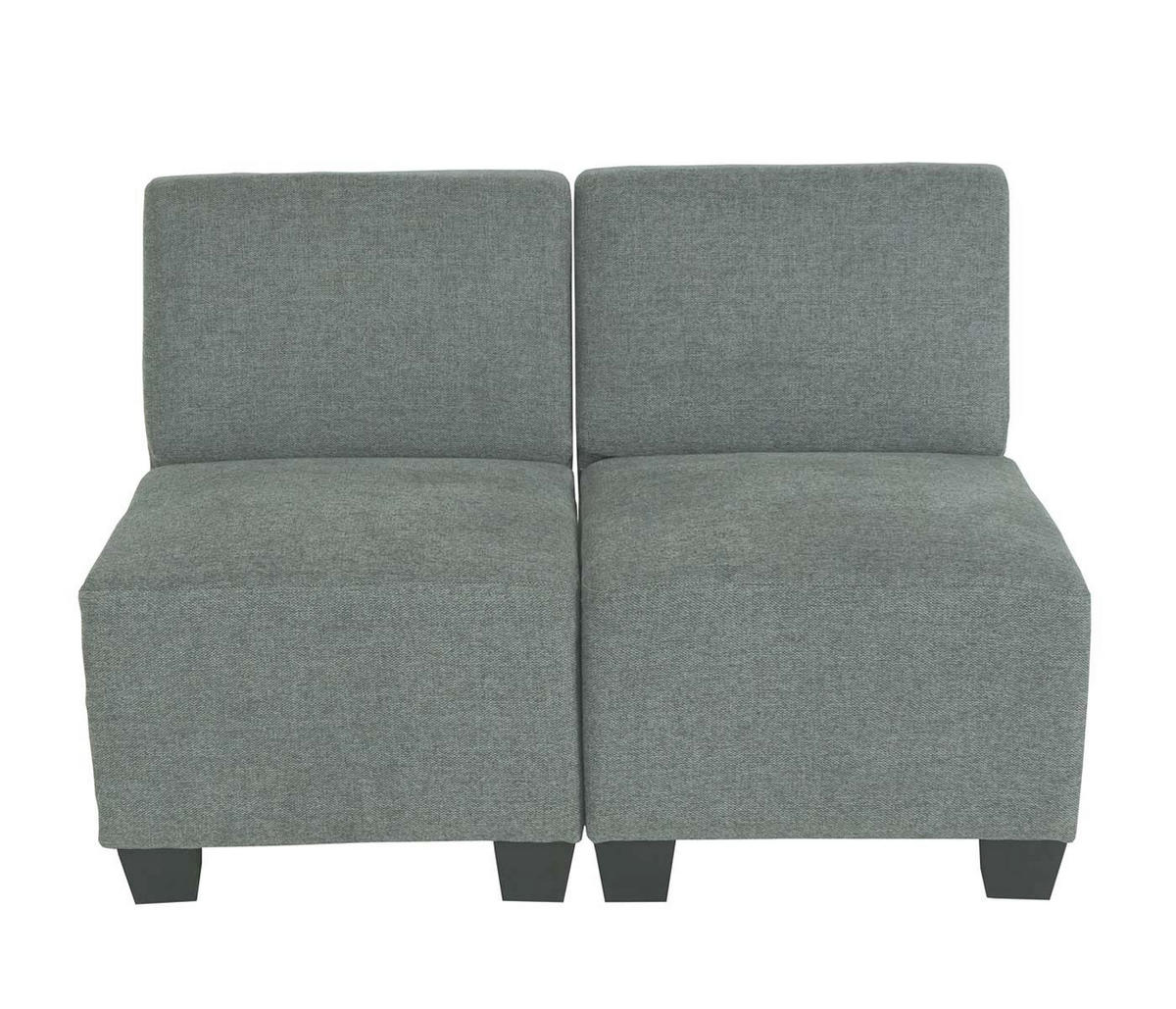 2-SITZER SOFA COUCH MODULAR Grau - Grau, Textil (114/76/72cm) - MCW