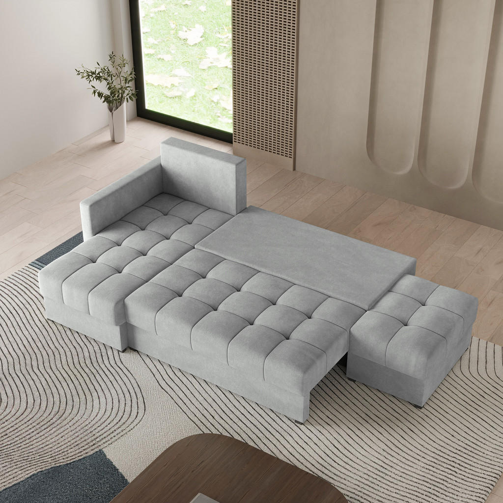 Thumbnail - Masseno Ecksofa, Braun, Holz, 4-Sitzer, L-Form,L-Form, 262x143 cm, Wohnzimmer, Sofas & Couches, Wohnlandschaften, Ecksof...
