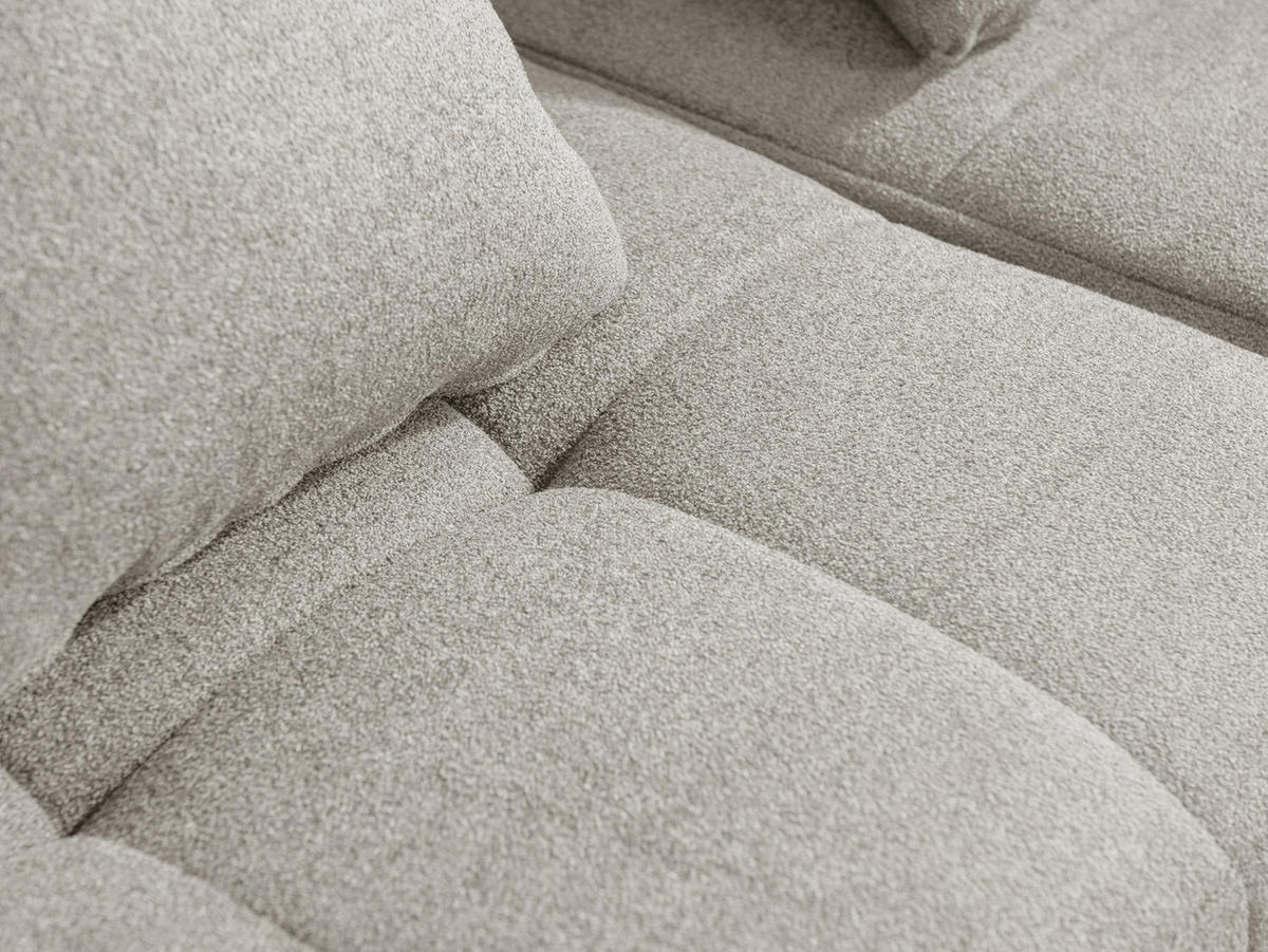 2-SITZER-SOFA Bouclé-Stoff Steinbeige - Greige, Textil (180/73/95cm) - MILYsofa