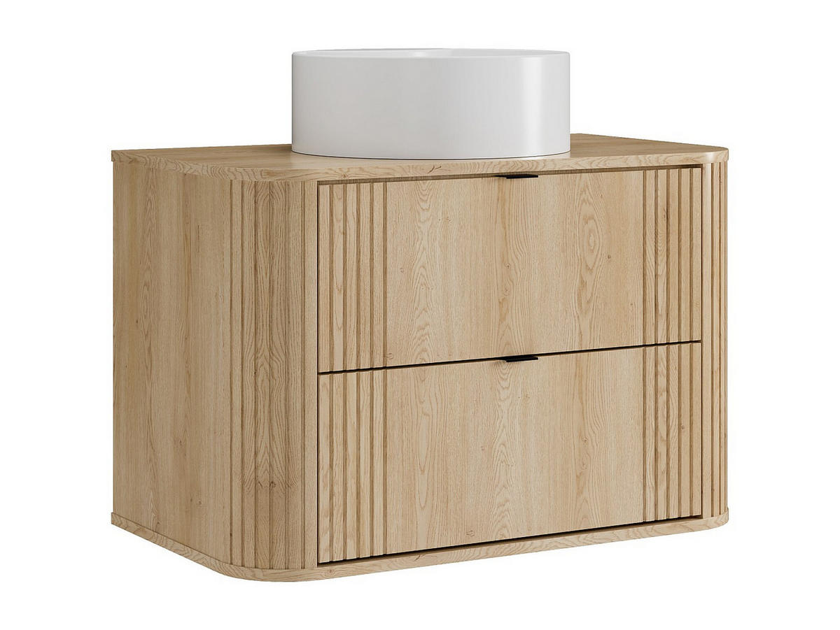 EINZELWASCHTISCH - 80 cm x 46 cm - holz - naturfarben hell Filor - Weiß, Holz (80/57/46cm) - Vente-Unique