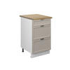 SCHUBLADENUNTERSCHRANK Fame-Line GrauBeige 50 cm, AP Goldkraft - Weiß/Grau, Holzwerkstoff (50/82/60cm) - Vicco