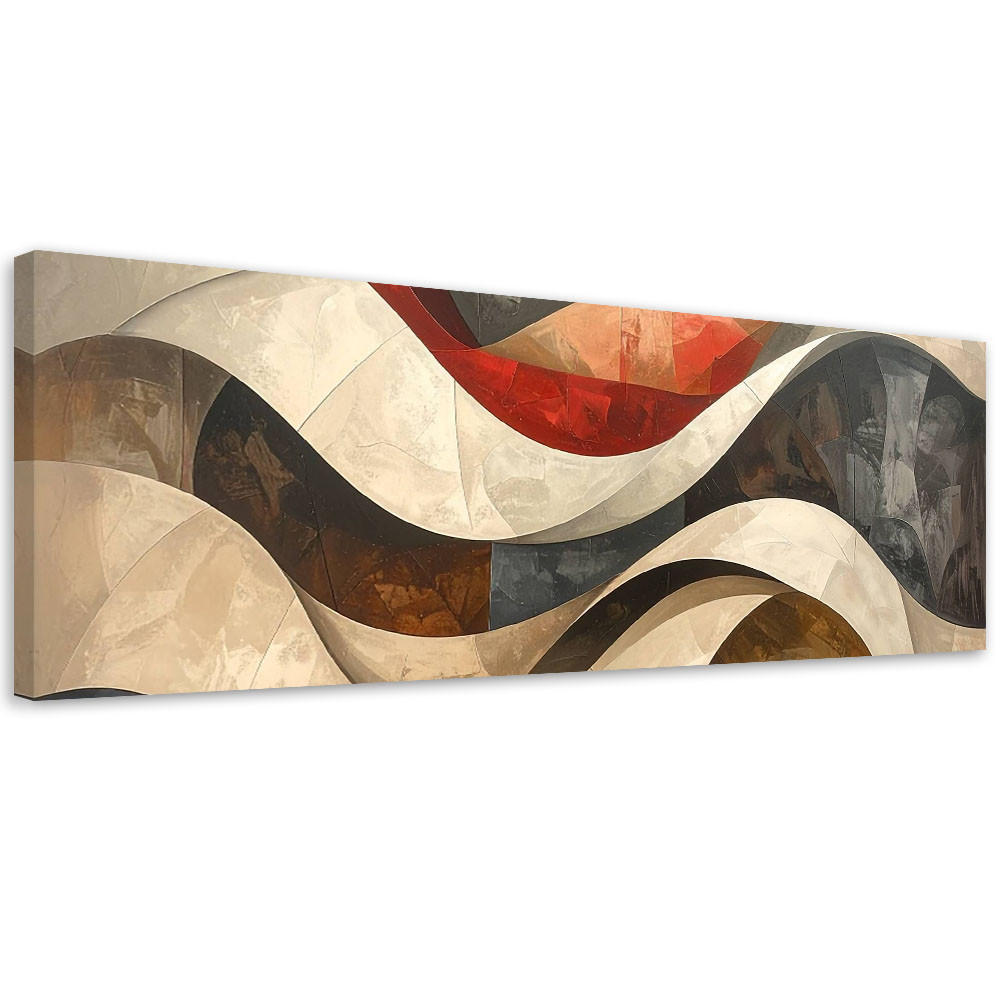LEINWANDBILD 3D und geometrisch 150x50cm - Beige, Textil (150/50cm) - Feeby