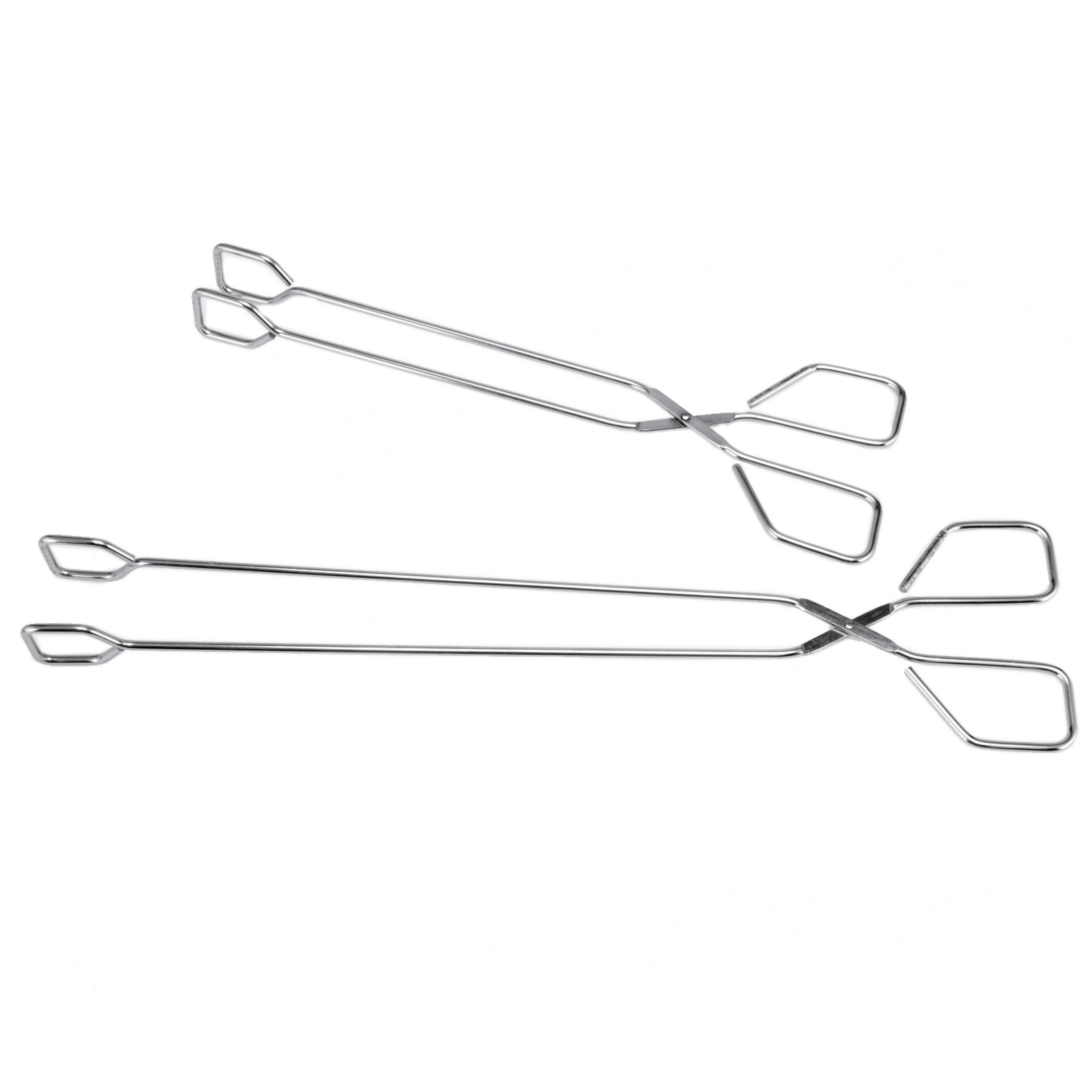 GRILLZANGE 2er-Set, silber, Edelstahl - Edelstahlfarben, Metall (39.5cm) - bremermann