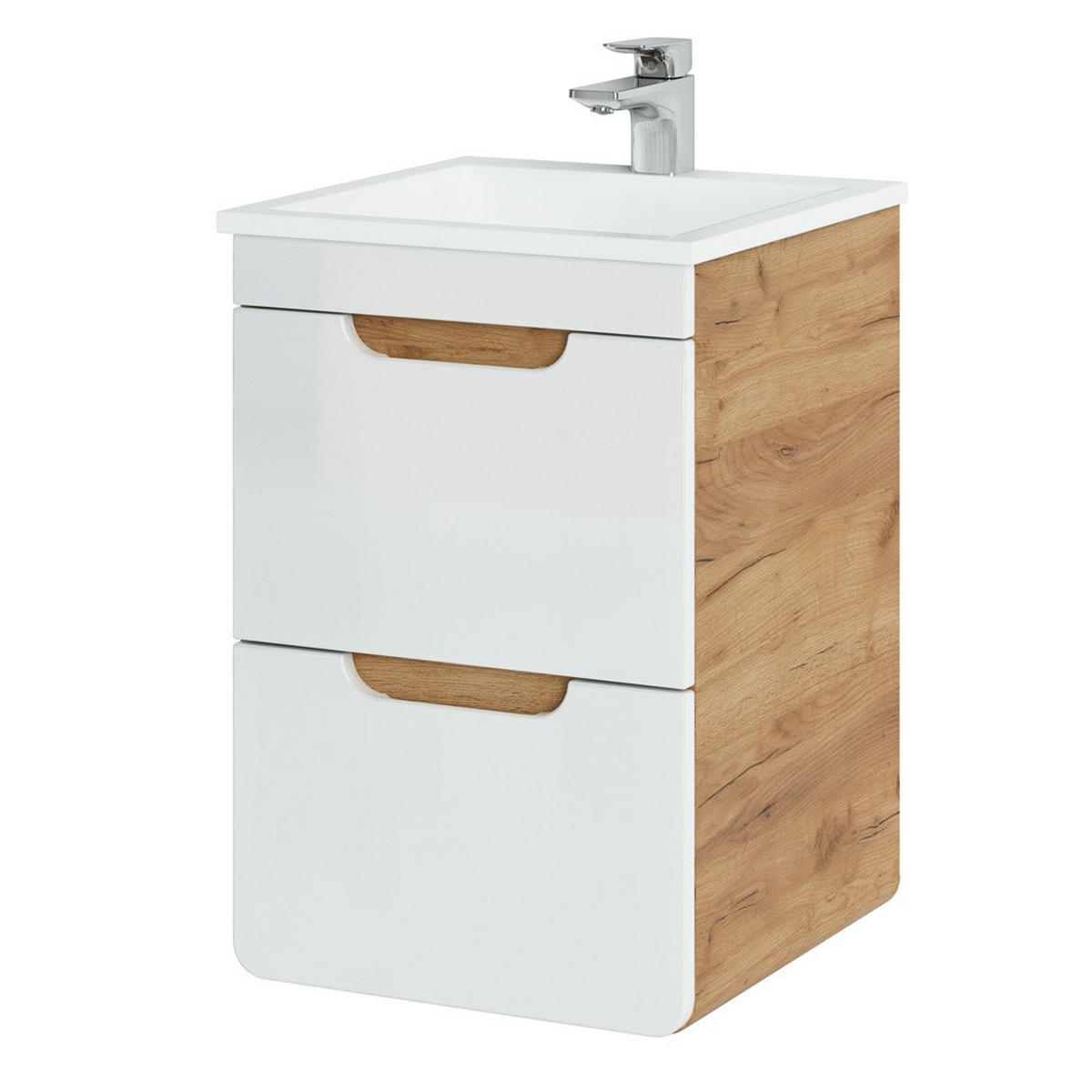 WASCHTISCH Luton-56 - Weiß, Holzwerkstoff (42/61/42cm) - Lomado