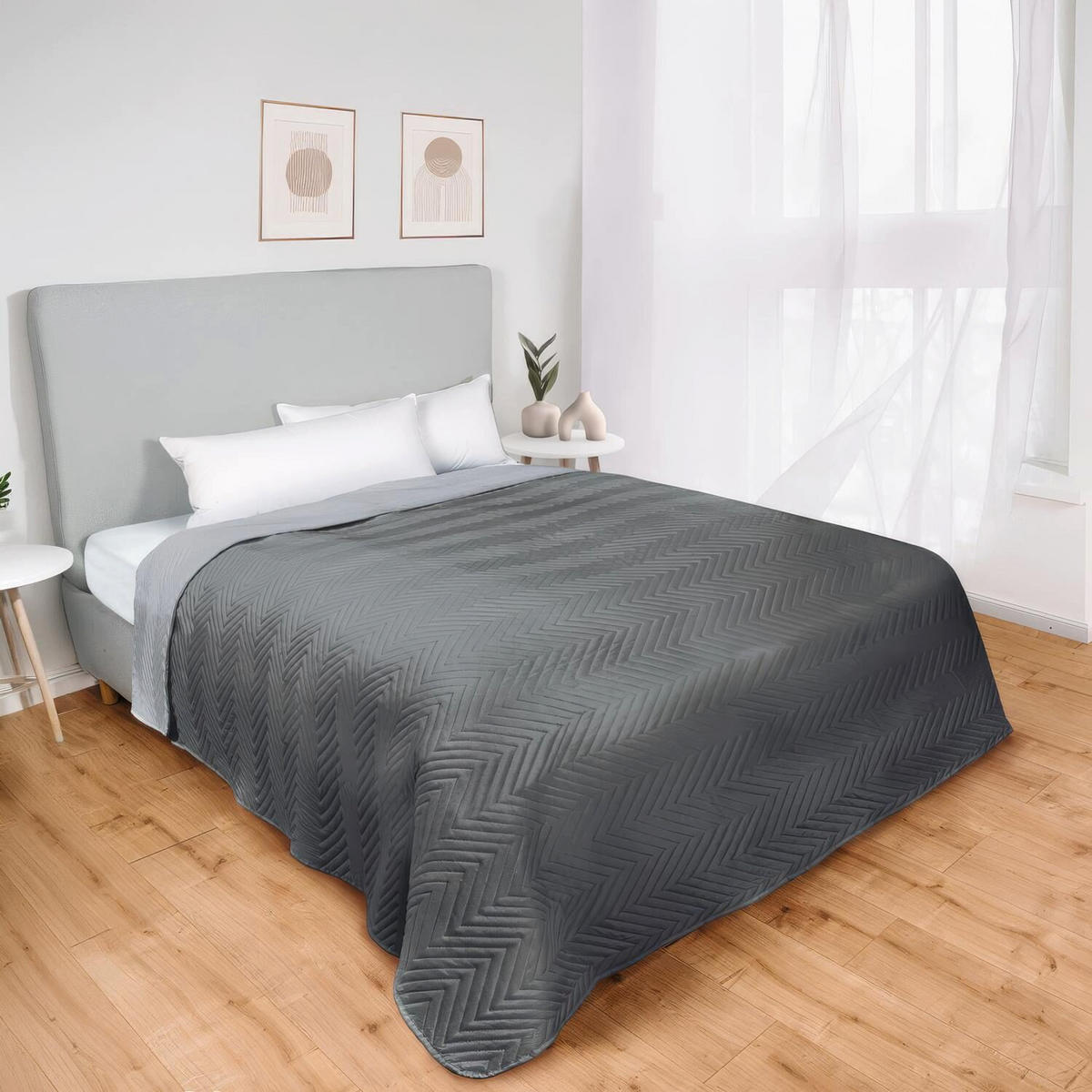 BETTDECKE 200x220 cm - Weiß, Textil (200/220cm)