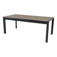 GARTENTISCH Lagos - Grau - 200/260/96/74 cm - Grau, Metall (200/96/74cm) - Lesli Living