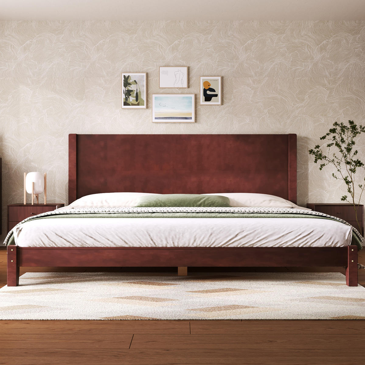 POLSTERBETT 180/200 cm Braun mit Kopfteil und Lattenrost - Braun, Holz (180/200cm) - Oxeza