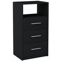 KOMMODE 3SO Schwarz 40/35/75 cm - Schwarz, Holzwerkstoff (40/75/35cm) - Matkam Möbel