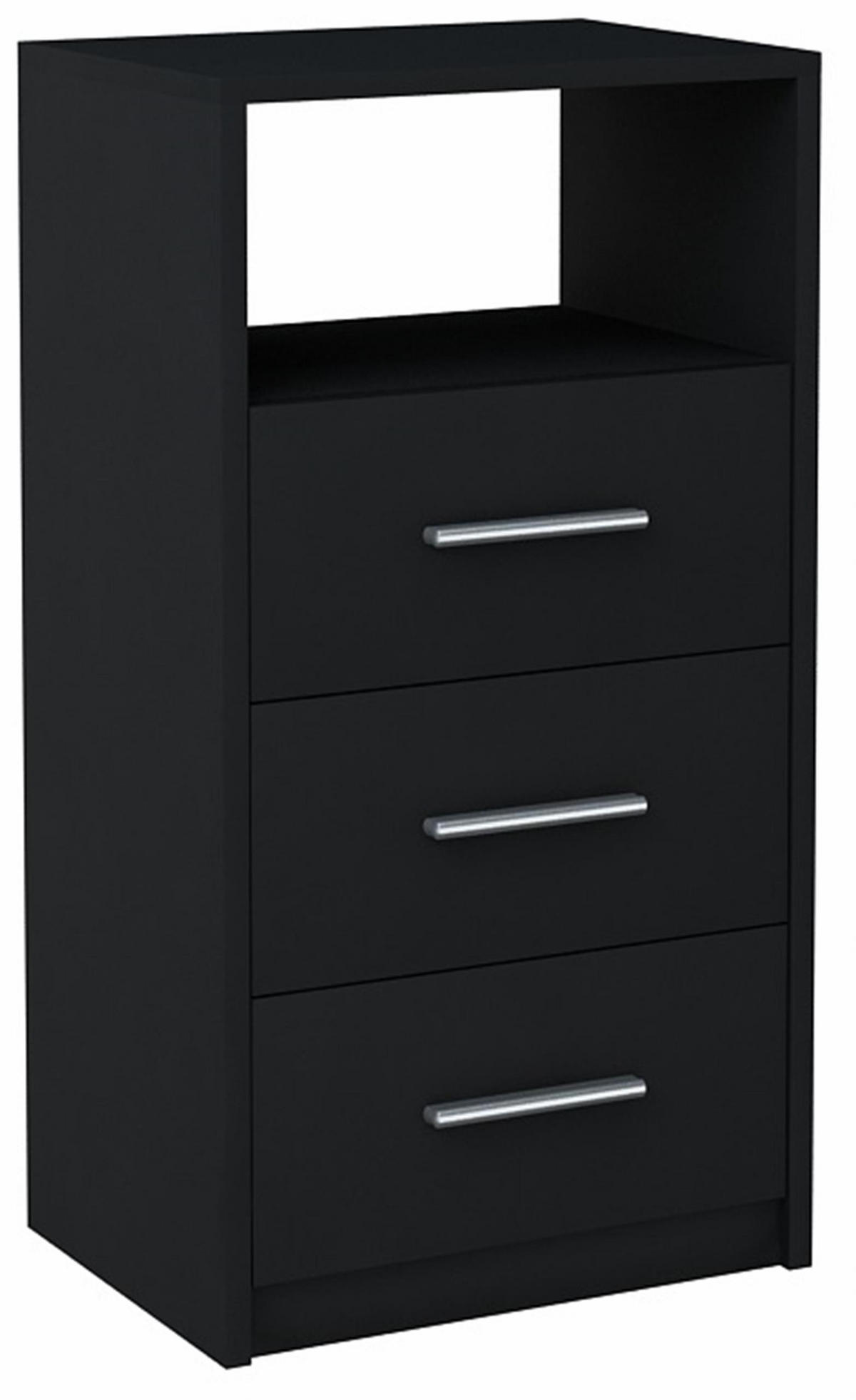KOMMODE 3SO Schwarz 40/35/75 cm - Schwarz, Holzwerkstoff (40/75/35cm) - Matkam Möbel