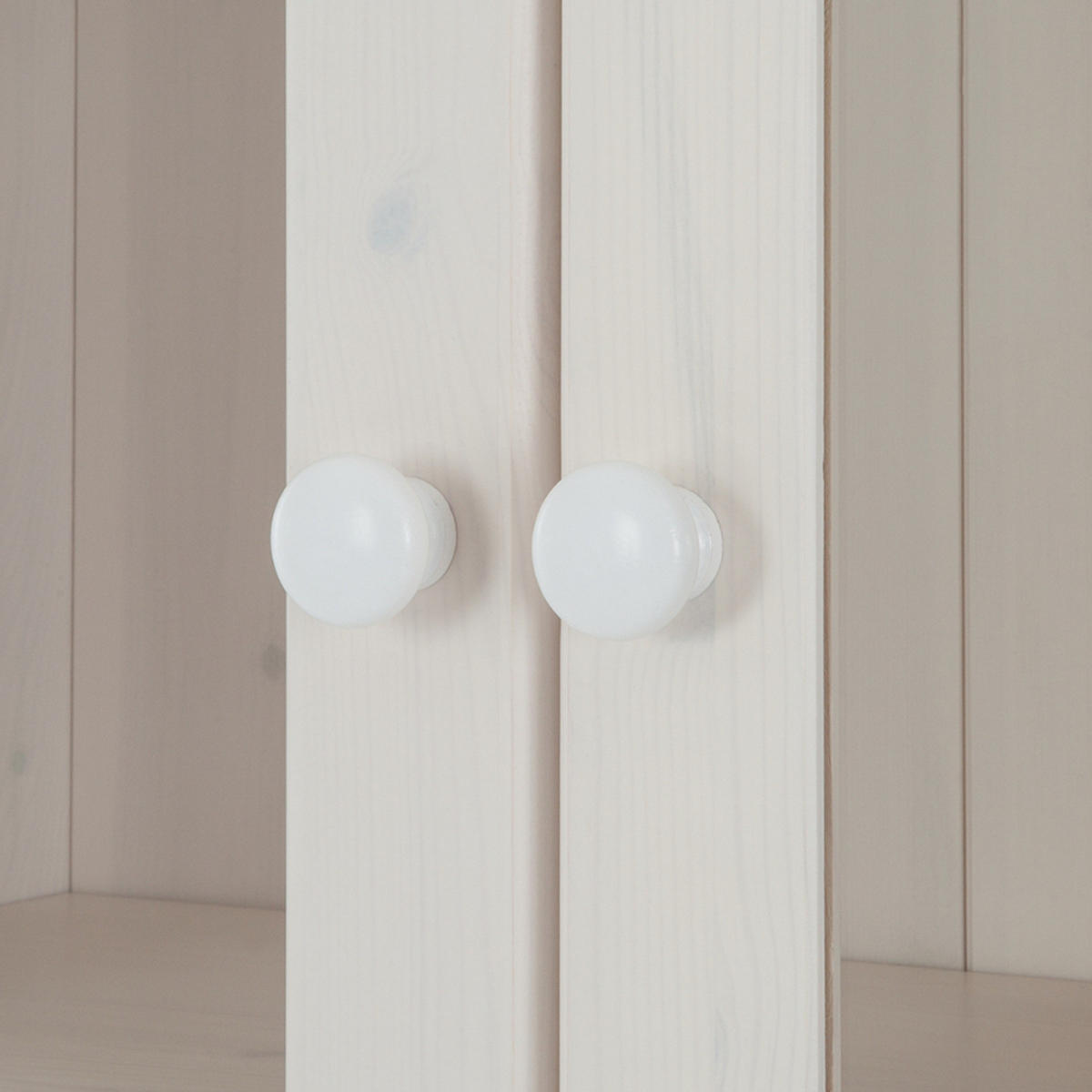 BÜCHERWAND - Kiefer massiv - Typ F - Weiß/Kieferfarben, Holz (222/223/37cm) - home24