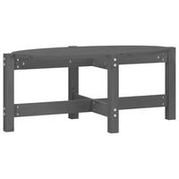 COUCHTISCH Grau 87x48x35 cm Massivholz Kiefer - Grau, Holz (87/48/35cm) - furnicato