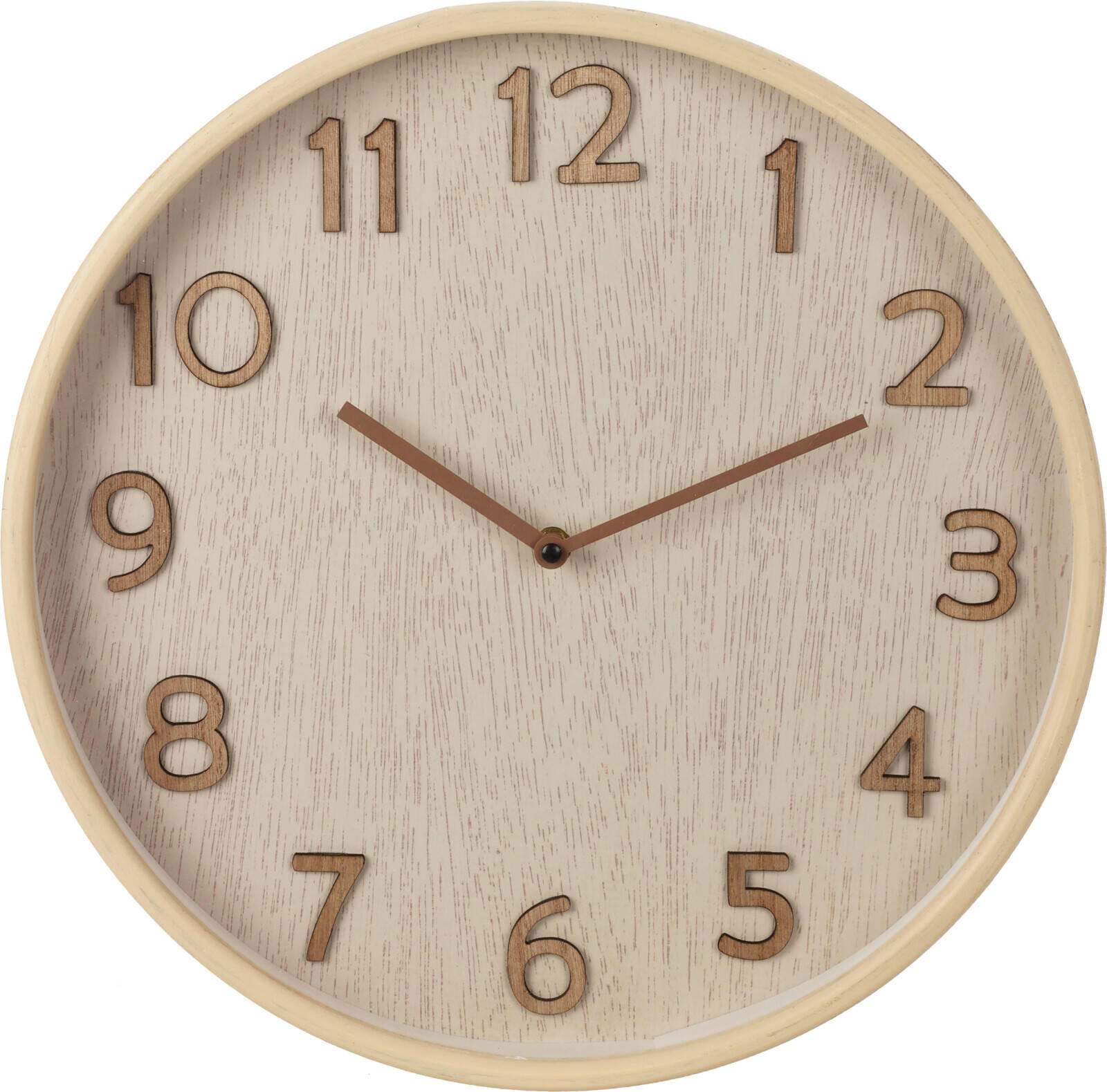 WANDUHR Holzoptik 38/5 cm - Beige, Holzwerkstoff (39/6/39cm)