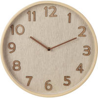 WANDUHR Holzoptik 38/5 cm - Beige, Holzwerkstoff (39/6/39cm)