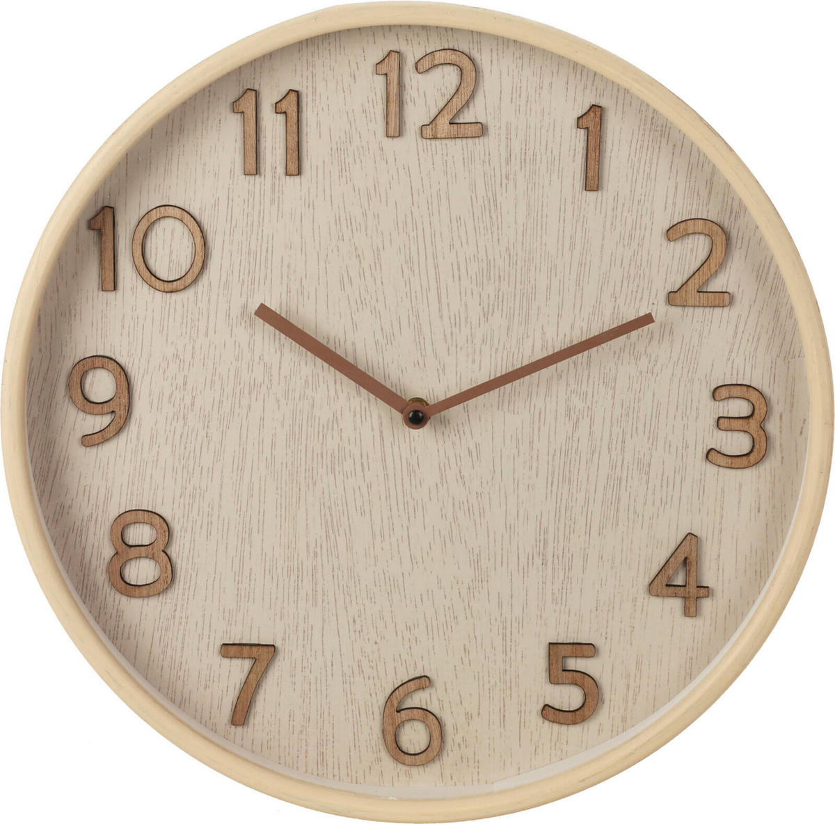 WANDUHR Holzoptik 38/5 cm - Beige, Holzwerkstoff (39/6/39cm)