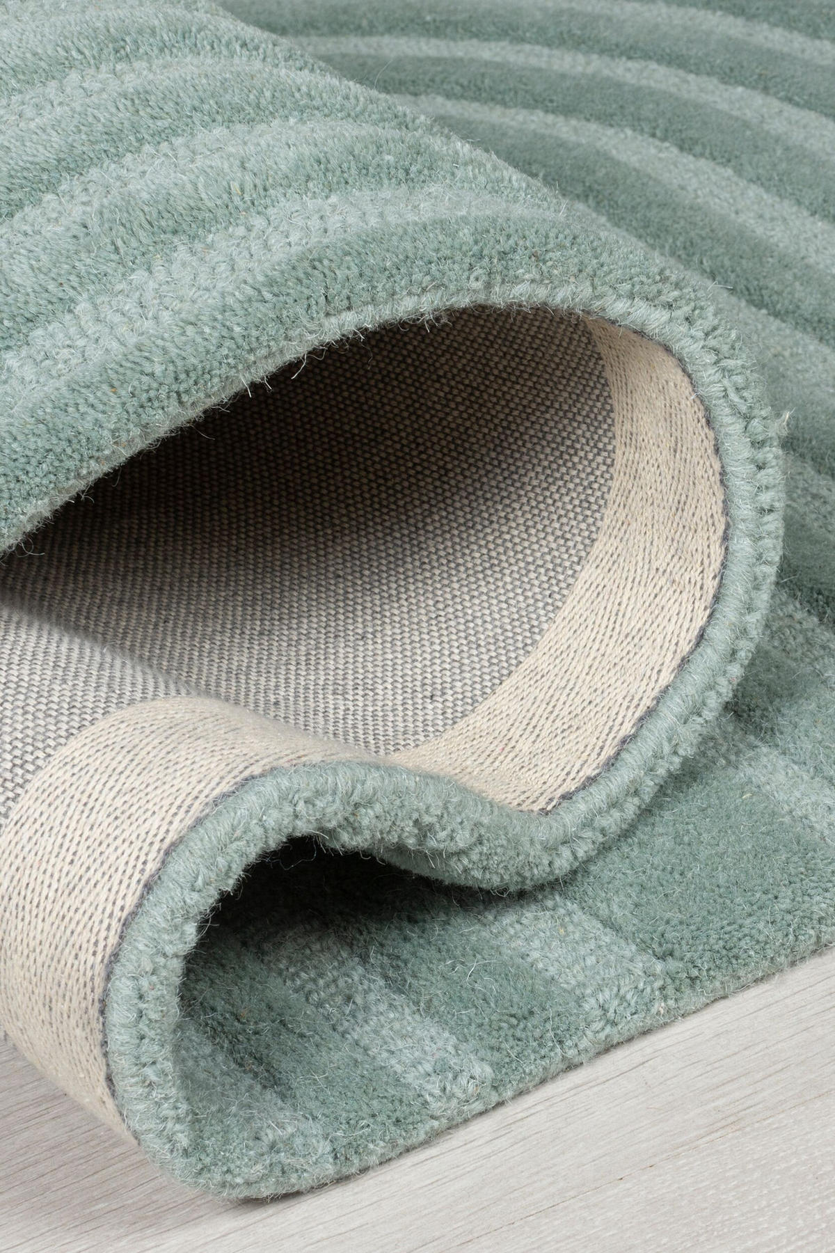 WOLLTEPPICH Pastell-Design, handgetuftet LEVEN BLAKE, Türkis 160x230 cm - Türkis, Textil (160/230cm) - KADIMA DESIGN