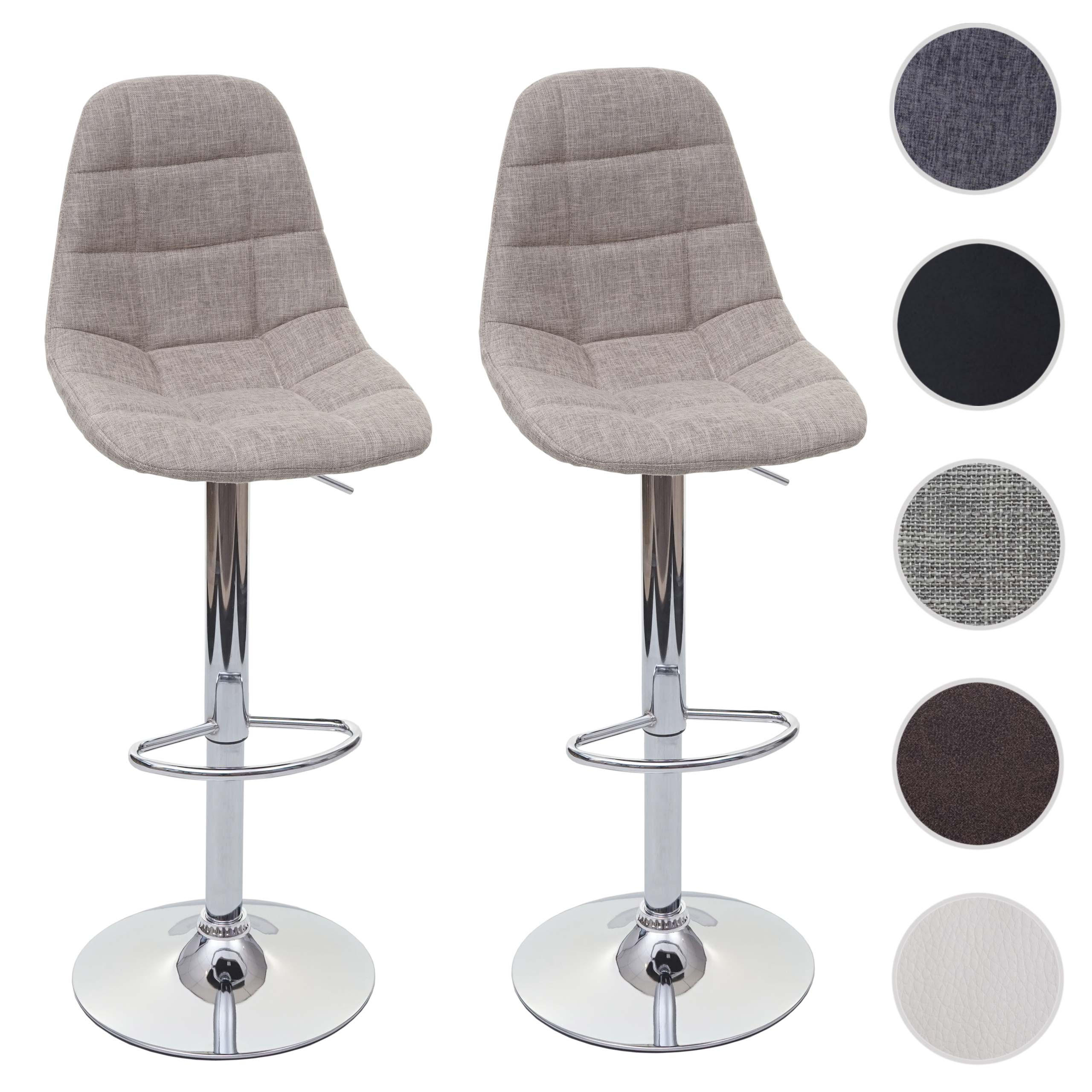 BARHOCKER Hellgrau 2er-Set - Hellgrau, Textil (43/115/47cm) - MCW