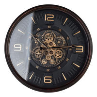 WANDUHR Ramsey Schwarz 50/6.5/50 cm Kunstoff - Schwarz, Kunststoff (50/50/6.5cm) - Mondex