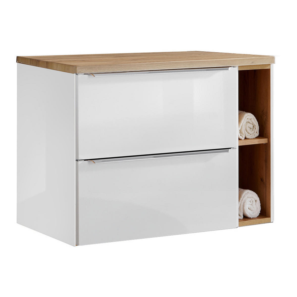 WASCHBECKENSCHRANK Toskana-56 - Weiß, Holzwerkstoff (81/60/46cm) - Lomado