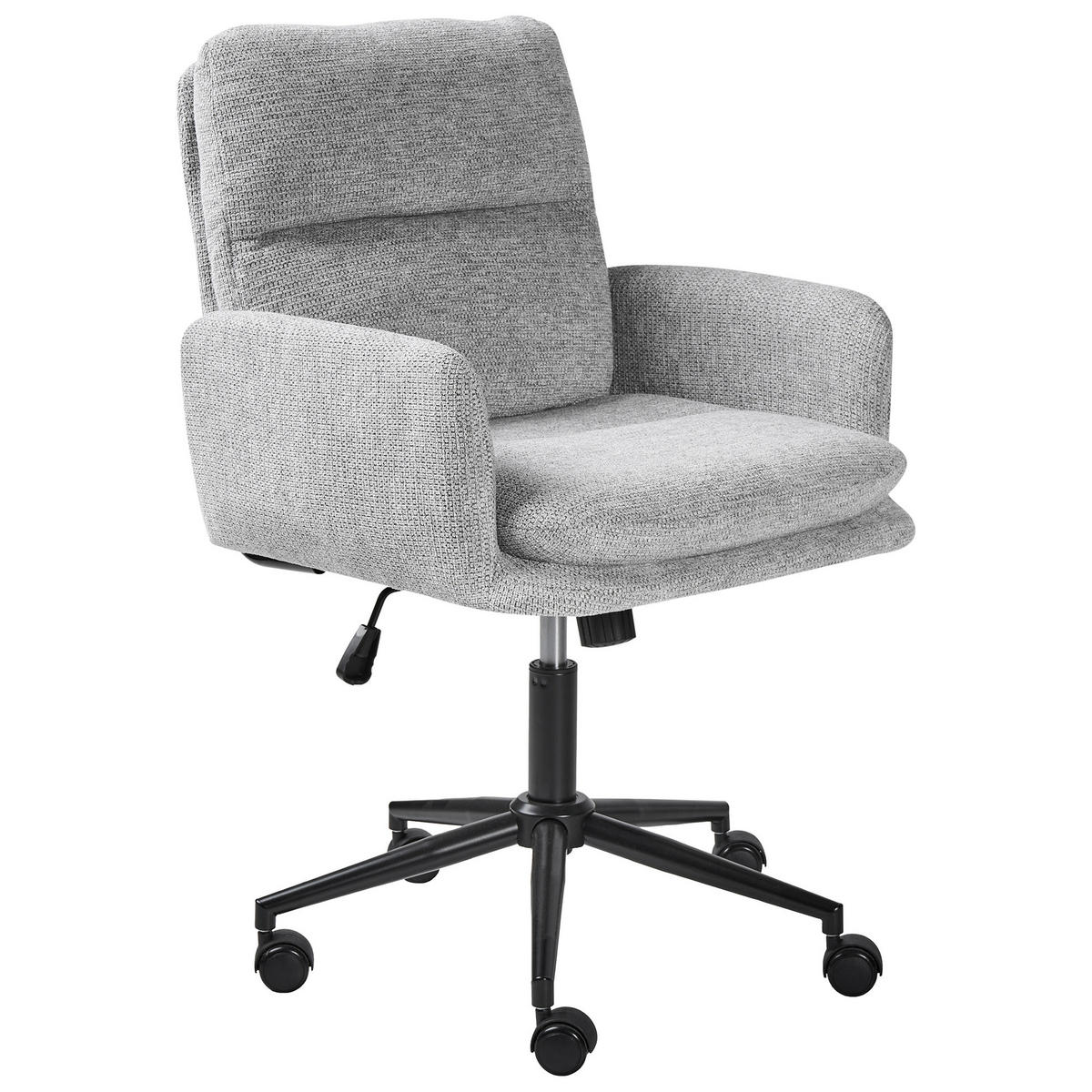 BÜROSTUHL Hellgrau Constantia - Hellgrau, Textil (58/86/58cm) - Beliani