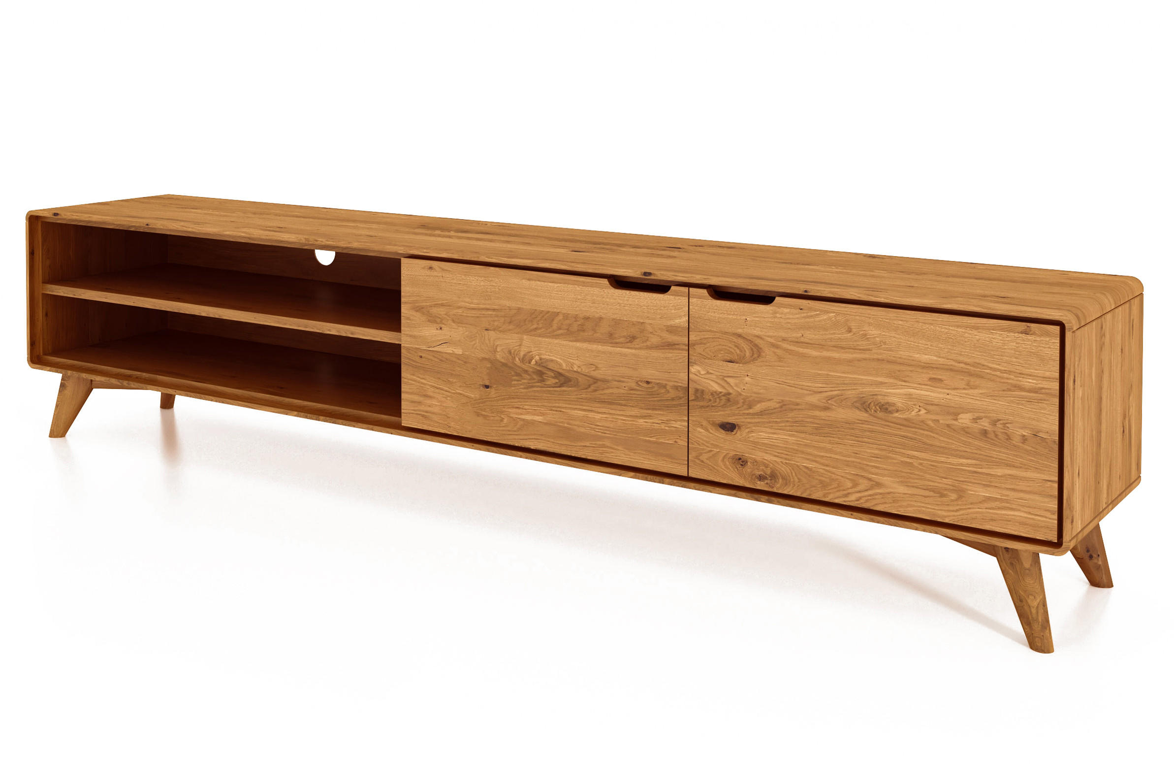 GREG HIFI-SCHRANK Wildeiche - Wildeiche, Holz (220/48/40cm) - byoak