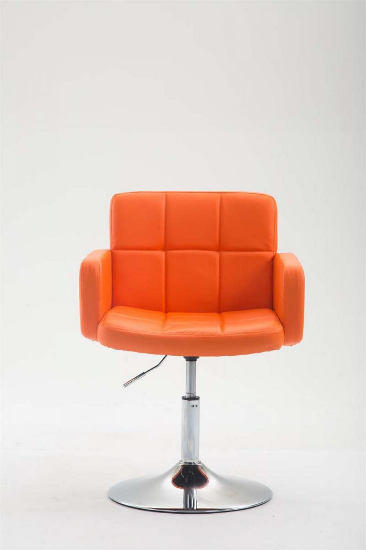 SESSEL Lederlook orange - Orange, Textil/Metall (58/80/48cm) - CLP