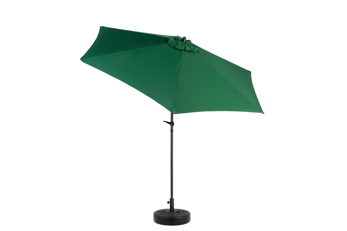 SONNENSCHIRM aus Aluminium Ø 300 cm in Dunkelgrau mit LSF 50+ - Dunkelgrau, Metall (300/300cm) - Modfu