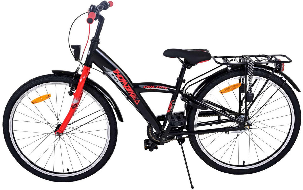 KINDERFAHRRAD Thornbike - Jungen - 24 Zoll - Rücktritt + Handbremse - 3 Gänge - Rot - Rot, Metall (61cm) - TPFSports