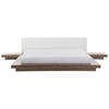 WASSERBETT 180x200 cm Heller Holzfarbton Zen - Hellbraun, Holzwerkstoff (180/200cm) - Beliani