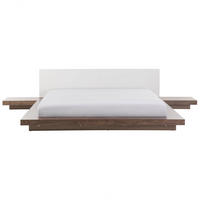 WASSERBETT 180x200 cm Heller Holzfarbton Zen - Hellbraun, Holzwerkstoff (180/200cm) - Beliani