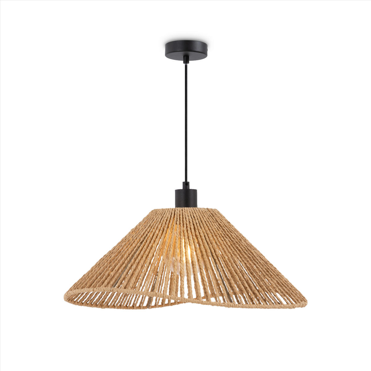 PENDELLEUCHTE Hugo - Schwarz, Metall (45/45/25cm) - Paco Home