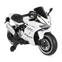 ELEKTROMOTORRAD Surfer weiß Stützräder Fußstütze Bluetooth MP3-Ausgang - Weiß, Kunststoff (115/57/70cm) - Moni