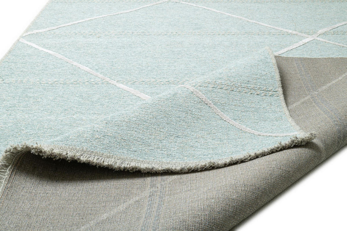 FLACHWEBTEPPICH Braderup 240x340 cm - Hellblau, Textil (240/340cm) - Sansibar SYLT