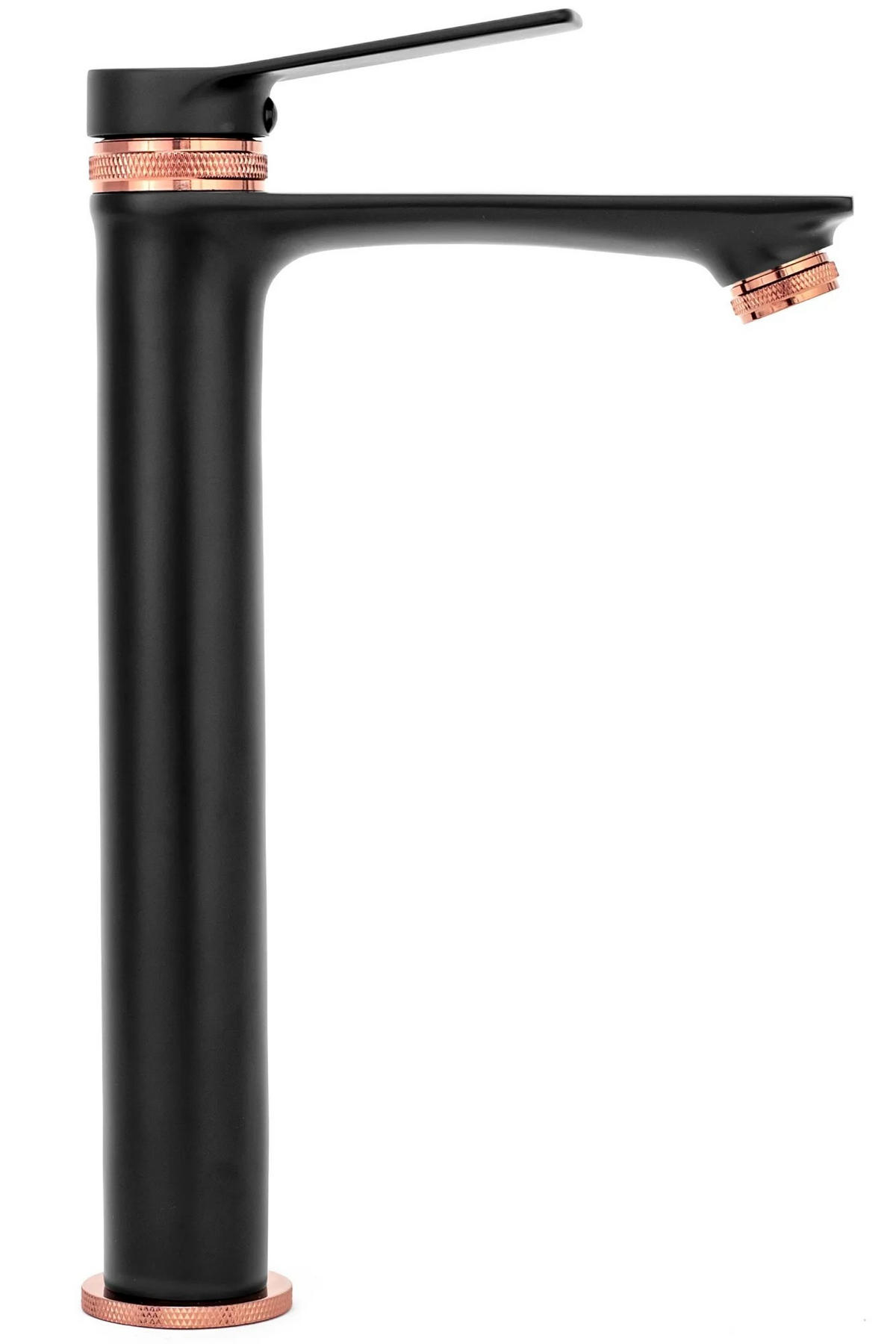 WASCHBECKENARMATUR Rea Viral Black-rose Gold High - Schwarz, Metall (5/30.5/18cm) - REA