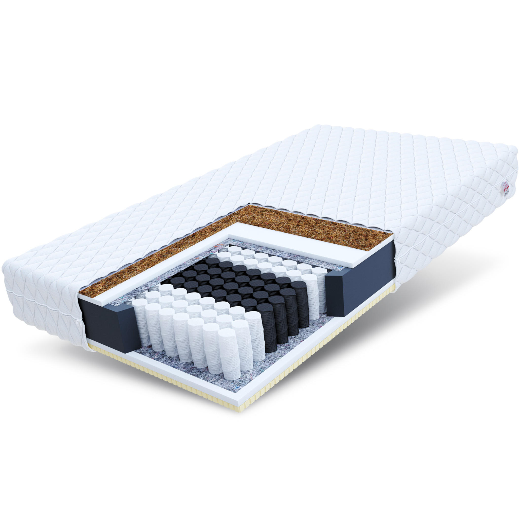 TASCHENFEDERKERNMATRATZE Ardea H3 H4 20 cm - Weiß, Textil (180/200cm) - FDM