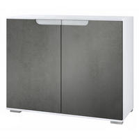 KOMMODE Sylt Beton Dunkel Optik - Dunkelgrau, Holzwerkstoff (92.5/75.5/35cm) - Vladon