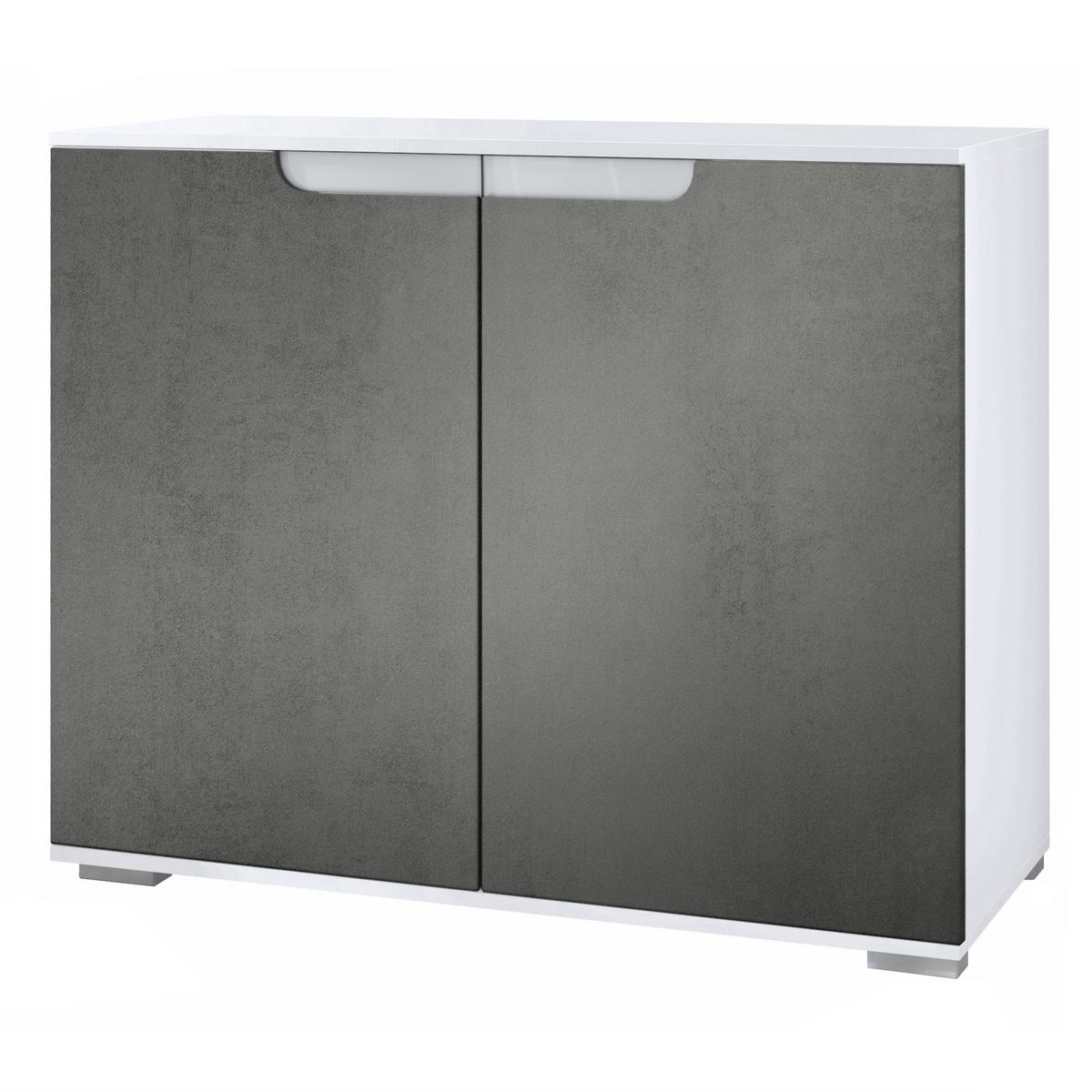 KOMMODE Sylt Beton Dunkel Optik - Dunkelgrau, Holzwerkstoff (92.5/75.5/35cm) - Vladon