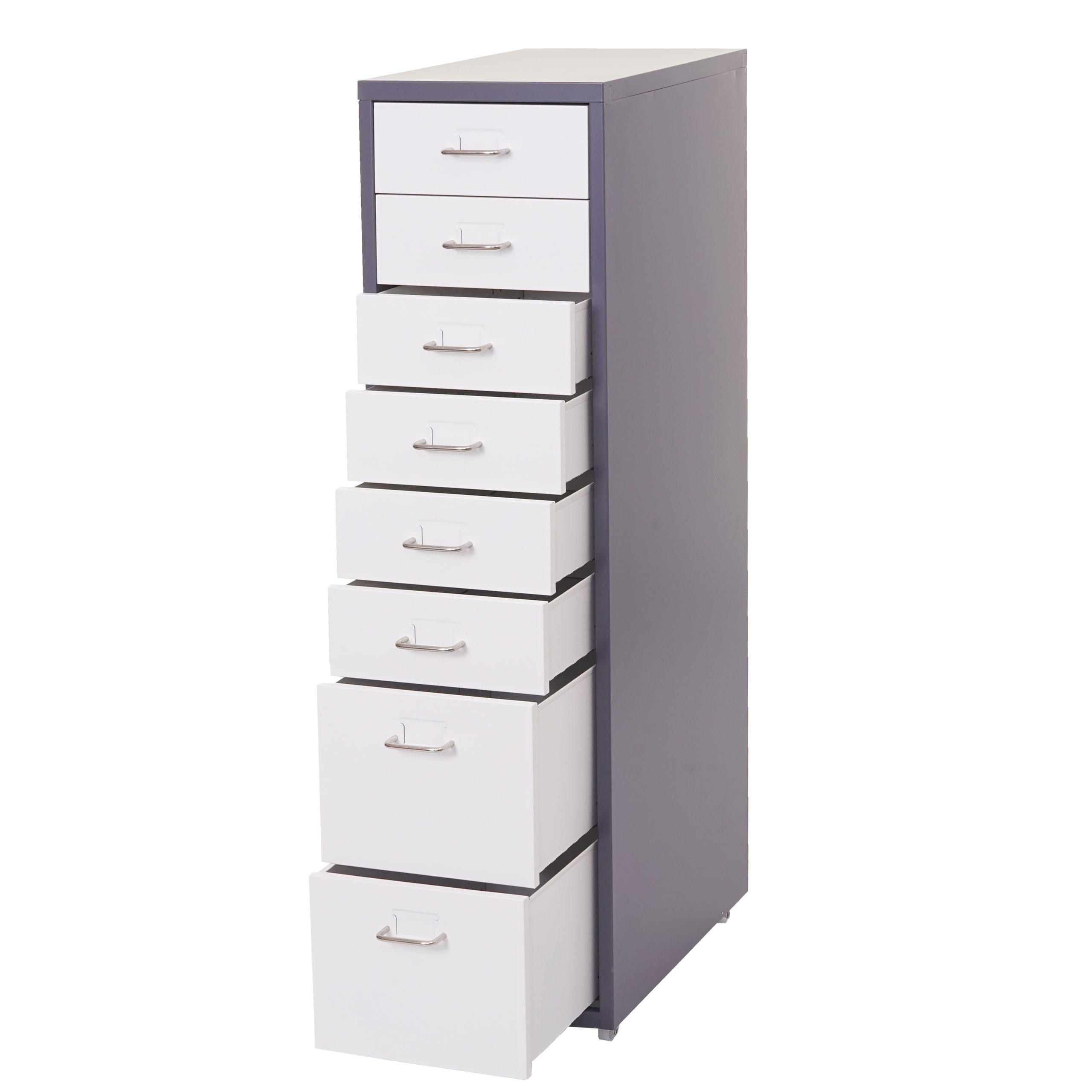 ROLLCONTAINER Anthrazit, Weiß - Anthrazit/Weiß, Metall (28/110/41cm) - MCW