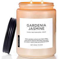 DUFTKERZE Gardenia Jasmin 550g 2-Docht Sojawachs - Creme, Paraffin (13cm)